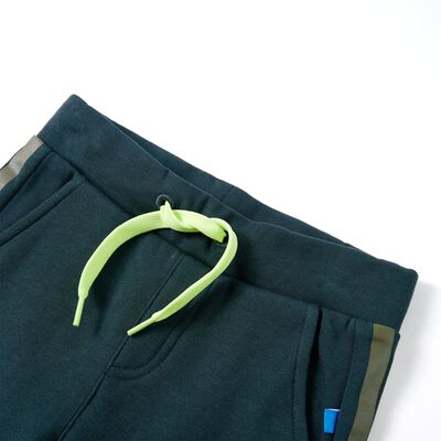 Dziecięce spodnie dresowe ze sznurkiem, zieleń mchu, 92