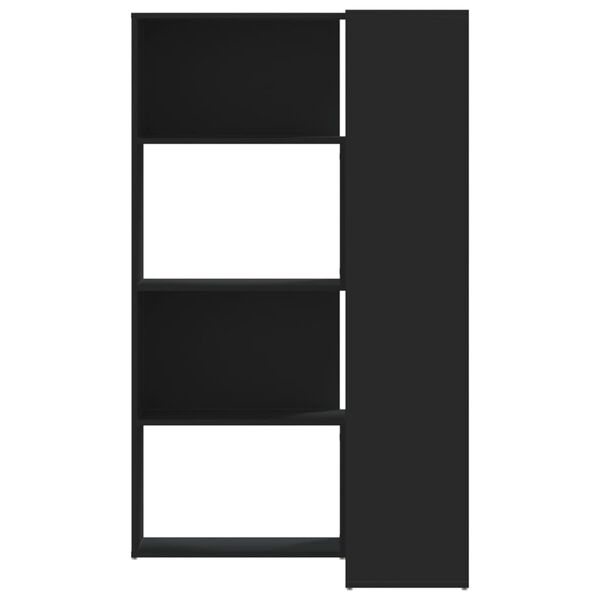 vidaXL 4-poziomowy regał narożny, czarny, 85x85x140 cm