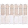 vidaXL Parawan 6-panelowy, biały, 210 x 165 cm, tkanina