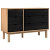 vidaXL Szafka z Szufladami z szufladą OTTA Czarny 111 x 43 x 73,5 cm