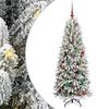 vidaXL Sztuczna choinka Biały 150 cm PVC, plastik, stal i PE