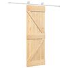 vidaXL Drzwi przesuwne Naturalne i białe 70 x 210 cm