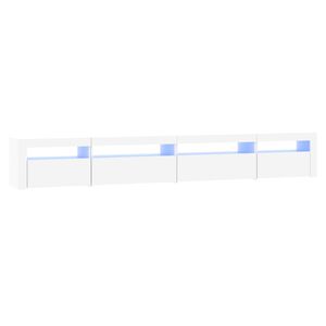 vidaXL Szafka pod TV z oświetleniem LED, biała, 270x35x40 cm