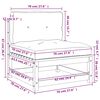 vidaXL Ogrodowa sofa bez podłokietników, z poduszkami, drewno sosnowe