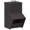 vidaXL Karmnik dla kur Czarny 20 x 25 x 35 cm Stal zimnowalcowana
