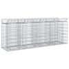 vidaXL Podniesione ł&oacute;żko gabionowe 2 szt. 200 x 50 x 80 cm srebrny