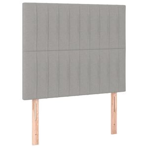 vidaXL Zagł&oacute;wek jasnoszary 80x5x118/128 cm tkanina