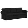 vidaXL Sofa 2 pcs Czarny 215 x 82 x 80 cm tkanina
