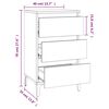 vidaXL Szafka nocna, dąb sonoma, 40x35x70 cm, materiał drewnopochodny