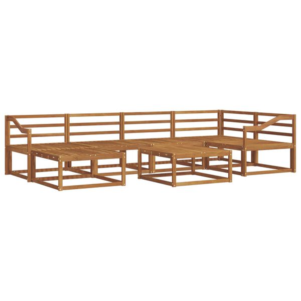 vidaXL Zestaw sof na zewnątrz 7 pcs Naturalny Lite Drewno Akacji