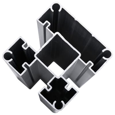 vidaXL Zestaw ogrodzeniowy z WPC, 526x186 cm, czarny