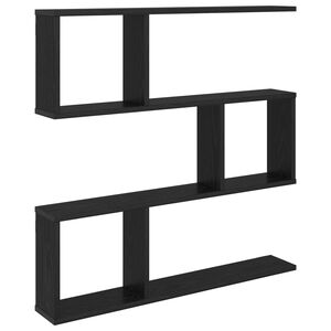 vidaXL P&oacute;łka ścienna Czarny dąb 80 x 12 x 79,5 cm Drewno inżynieryjne