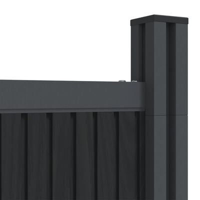 vidaXL Panel ogrodzeniowy, szary, 180x186 cm, WPC