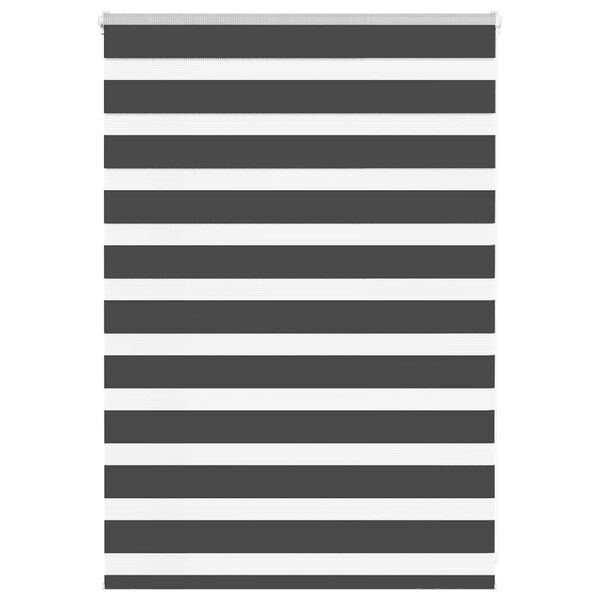 vidaXL Roleta zebra, czarna, szerokość tkaniny 100,9cm, poliester