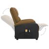vidaXL Podnoszony fotel masujący, brązowy, obity tkaniną