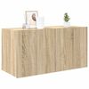 vidaXL Ścienna szafka TV z LED, dąb sonoma, 80x35x41 cm