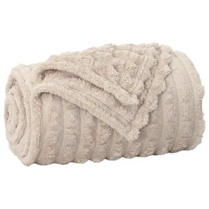vidaXL Koc Beżowy 150 x 130 cm Polar