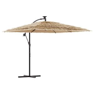 vidaXL Parasol ogrodowy na stalowym słupku, brązowy, 246x246x230 cm