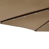 vidaXL Parasol ogrodowy LED, stalowy słupek, taupe, 225x225x212 cm