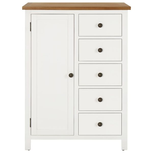 vidaXL Szafka, 76x52x105 cm, lite drewno dębowe