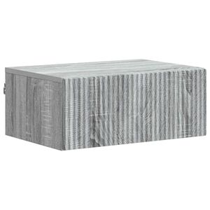 vidaXL Wisząca Szafka Nocna z szufladą Szary Sonoma 49 x 34,5 x 20 cm