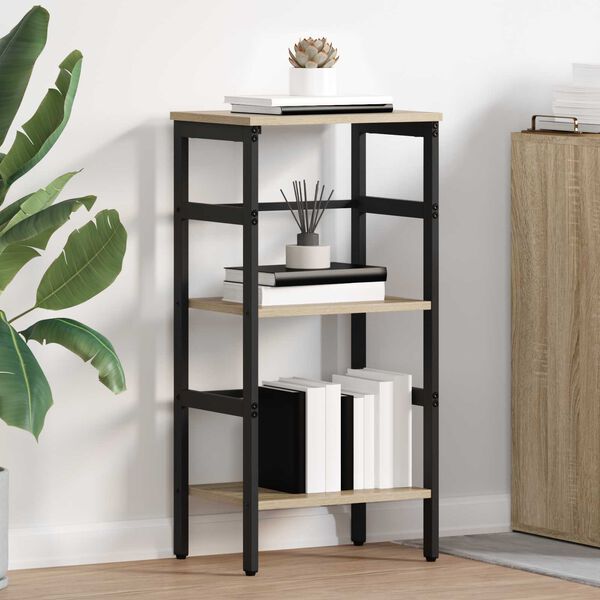 vidaXL P&oacute;łka na książki Dąb Sonoma 40 x 29,5 x 81 cm