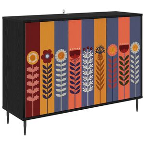 vidaXL Bufet ESSEN Czarny dąb 102 x 33 x 76 cm Drewno inżynieryjne