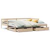 vidaXL Sofa rozsuwana z szufladami, bez materaca, 90x190 cm