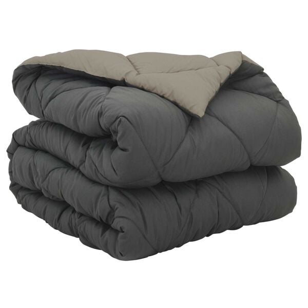 vidaXL Kołdra na cały rok Jasnoszary i antracytowy 200 x 135 cm