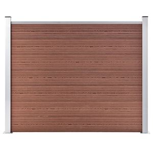 vidaXL Panel ogrodzeniowy z WPC, 180x146 cm, brązowy