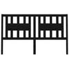 vidaXL Wezgłowie ł&oacute;żka, czarne, 141x4x100 cm, lite drewno sosnowe