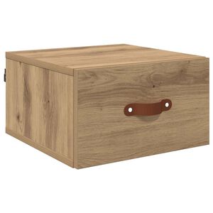 vidaXL Ścienny stolik nocny 35 x 35 x 20 cm Drewno inżynieryjne