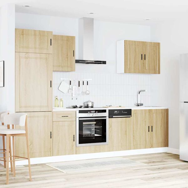 vidaXL Zestaw szafek kuchennych, Porto, 7-częściowy, dąb sonoma