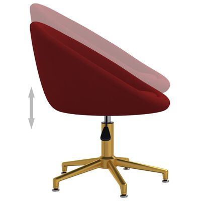 vidaXL Krzesła stołowe, 4 szt., winna czerwień, aksamitne