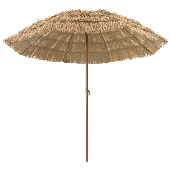 vidaXL Parasol plażowy Naturalny 255 x 255 x 255 cm Poliester i Stal