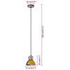 vidaXL Industrialna lampa wisząca, 25 W, kolorowa, okrągła, 17 cm, E27