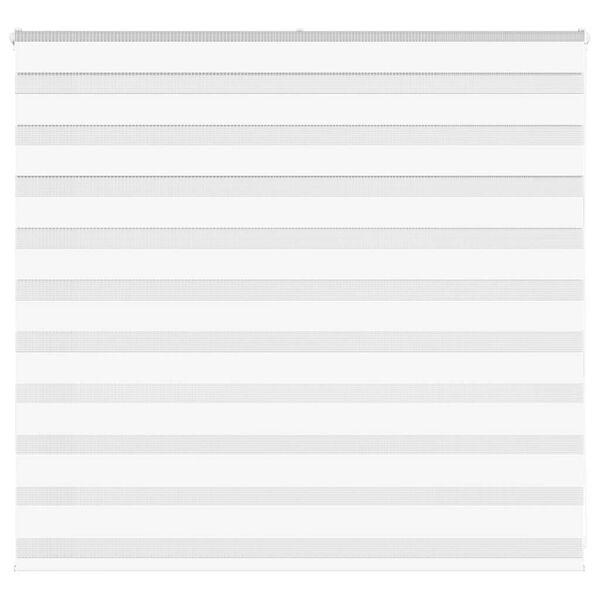 vidaXL Roleta zebra, biała, szerokość tkaniny 160,9 cm, poliester