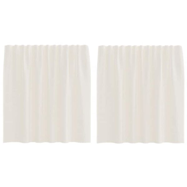 vidaXL Zasłony woalowe z kieszeniami na drążek 2 szt. Kremowe
