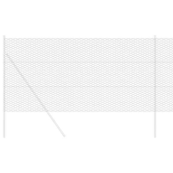 vidaXL Ogrodzenie heksagonalne Szary 1,4 x 50 m PVC