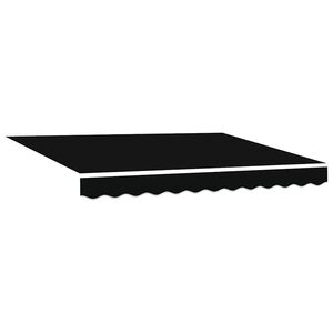 vidaXL Materiał zapasowy do markizy Czarny 280 x 245 cm Poliester