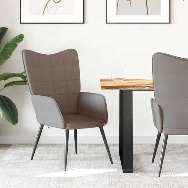 vidaXL Fotel, kolor taupe, obity tkaniną