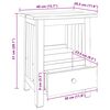 vidaXL Stolik nocny Brązowy 30 x 30 x 47 cm Lite Drewno Recyklingowe