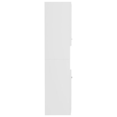 vidaXL Szafka łazienkowa, biała, 30x30x130 cm, materiał drewnopochodny