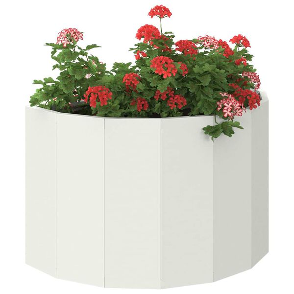 vidaXL Donica Biały 60 x 30 x 35 cm Stal