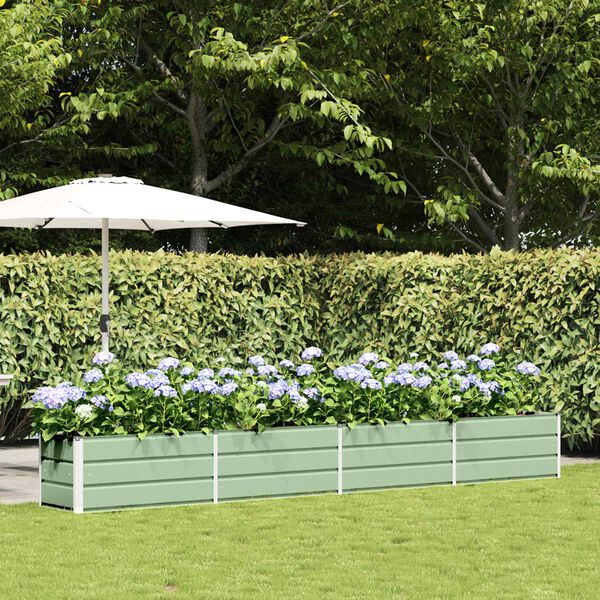 vidaXL Donica Pastelowa Zieleń 480 x 50 x 45 cm Stal Galwanizowana