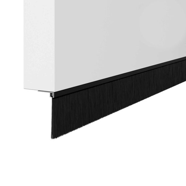 vidaXL Uszczelki z szczotką do drzwi na zatrzask 2 pcs Czarny 100 cm