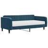 vidaXL Sofa z materacem do spania, niebieska, 100x200 cm, aksamit