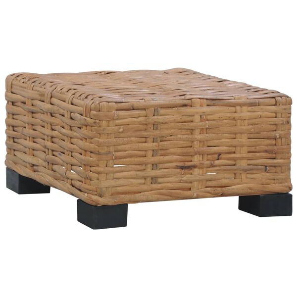 vidaXL Stolik kawowy, 47 x 47 x 28 cm, naturalny rattan