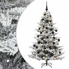 vidaXL Sztuczna choinka z bombką 150 cm 150 LED Ciepła biel PE i PVC