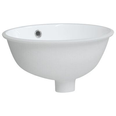 vidaXL Umywalka, biała, 33x29x16,5 cm, owalna, ceramiczna